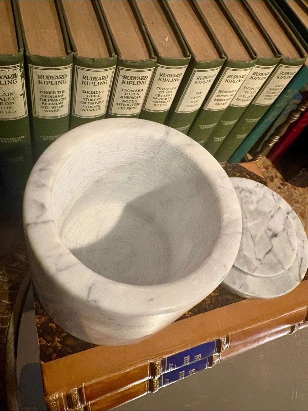 Marble Ceramic Lidded Jar or Canister